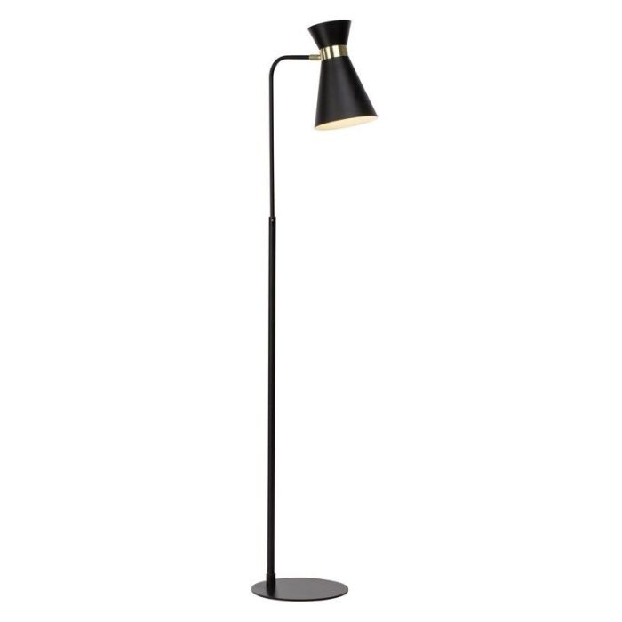 Modern golvlampa guld, Albane, med brytare