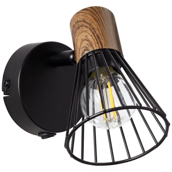 Modern vägglampa brun, Floor, med brytare