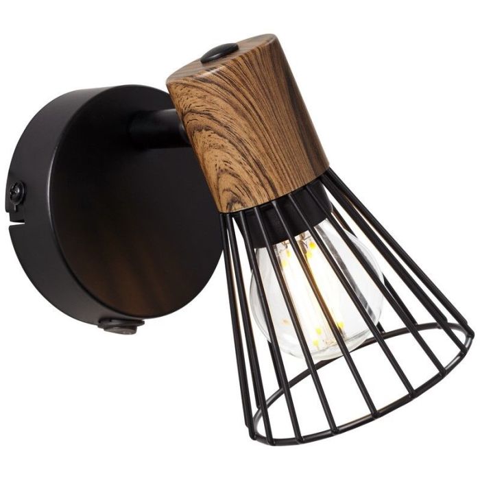 Modern vägglampa brun, Floor, med brytare