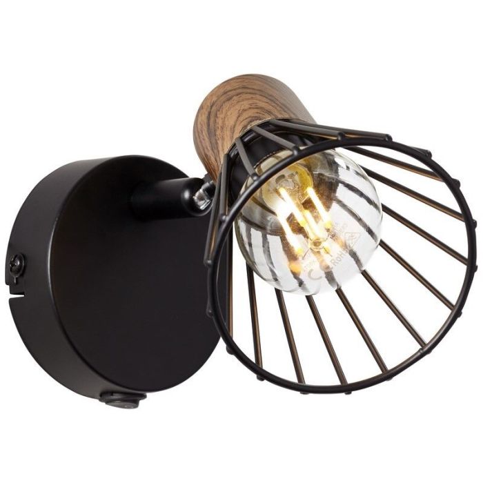 Modern vägglampa brun, Floor, med brytare