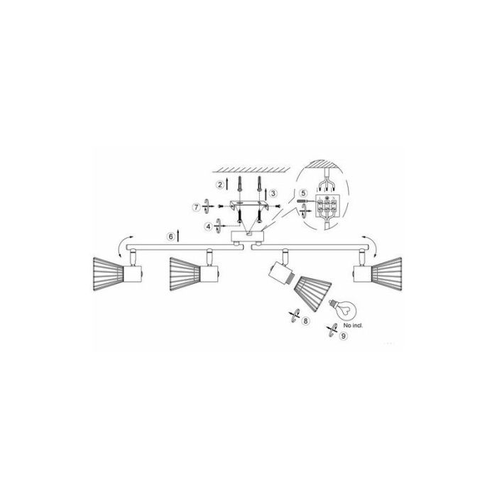 Modern taklampa brun, Floor