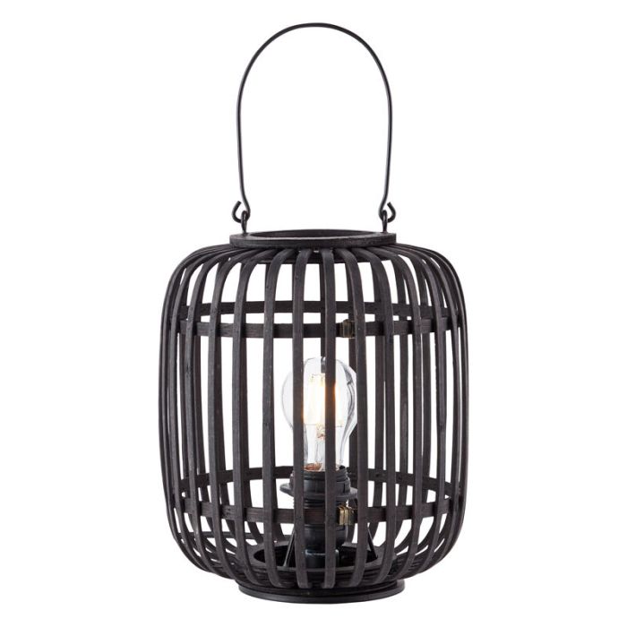 Trä bordslampa svart, Brain