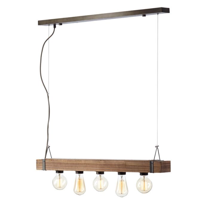 Trä fönsterlampa svart, Asli