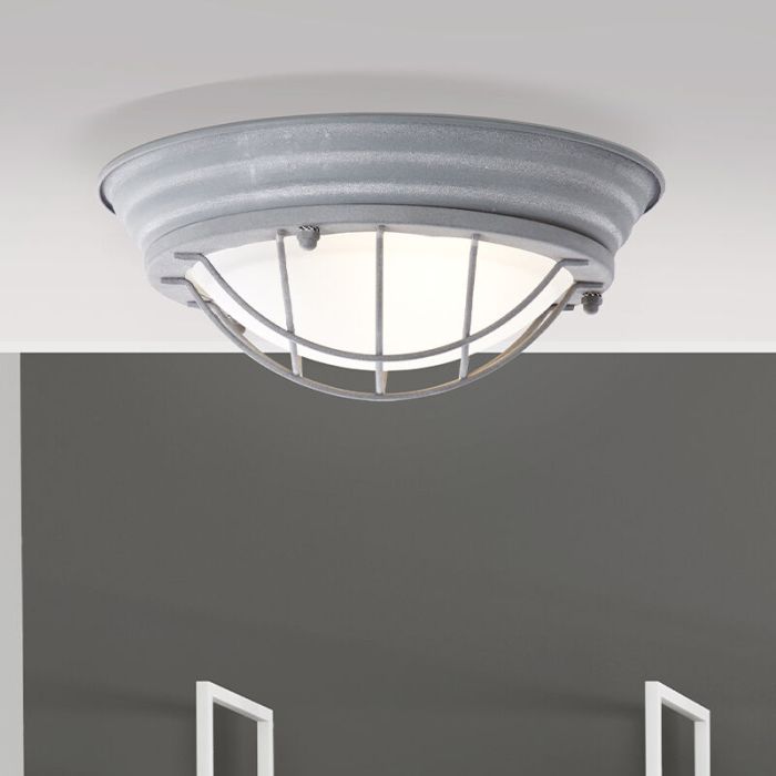 Industri vägglampa grå, Aoife