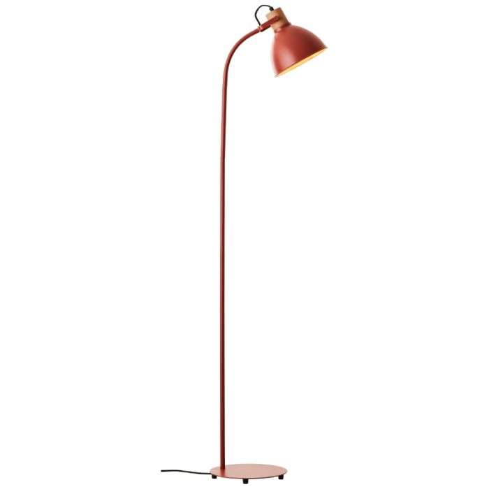 Rustik golvlampa röd, Thalina, med brytare