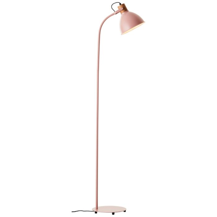 Rustik golvlampa rosa, Thalina, med brytare