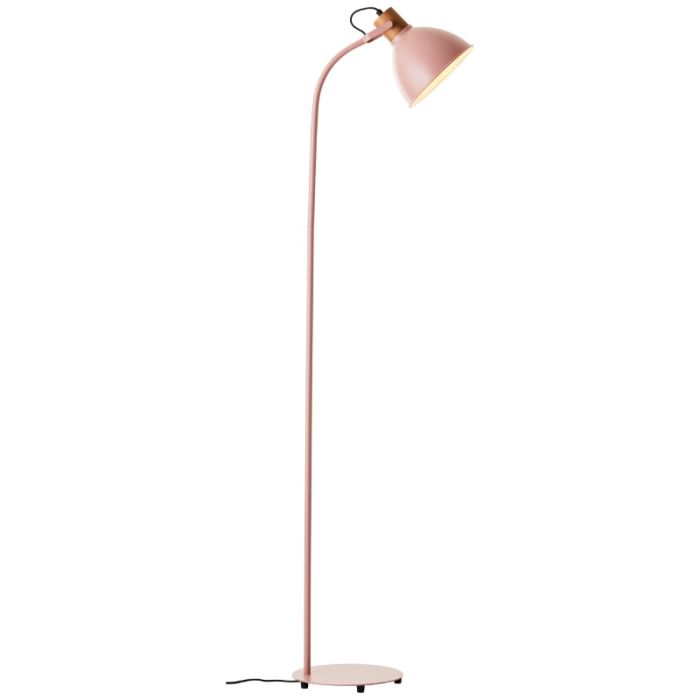 Rustik golvlampa rosa, Thalina, med brytare