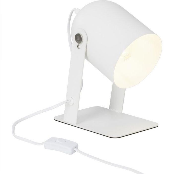 Modern bordslampa vit, Arlette, med brytare