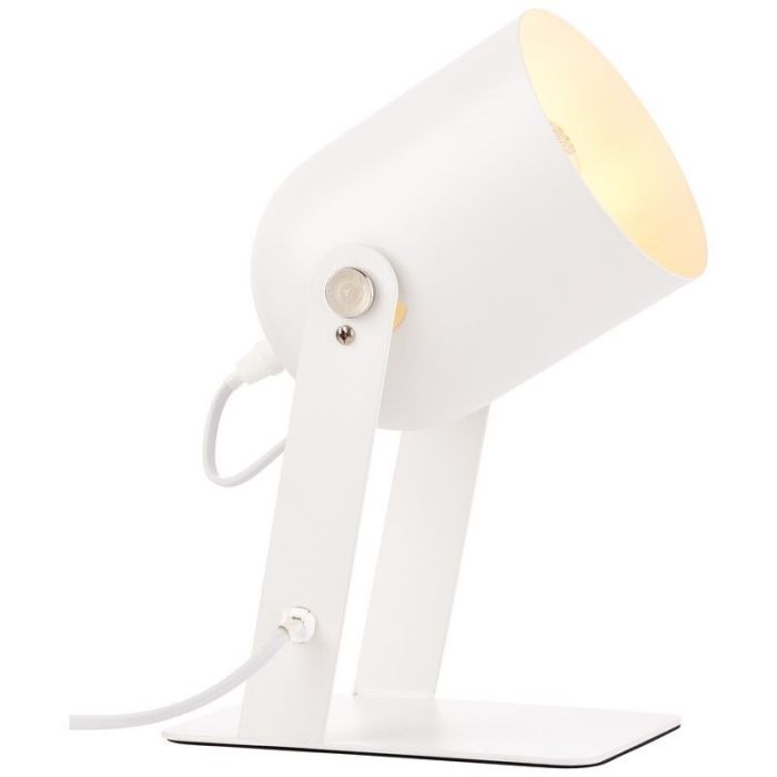Modern bordslampa vit, Arlette, med brytare