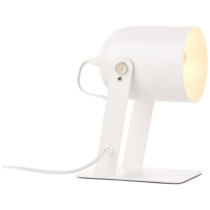 Modern bordslampa vit, Arlette, med brytare