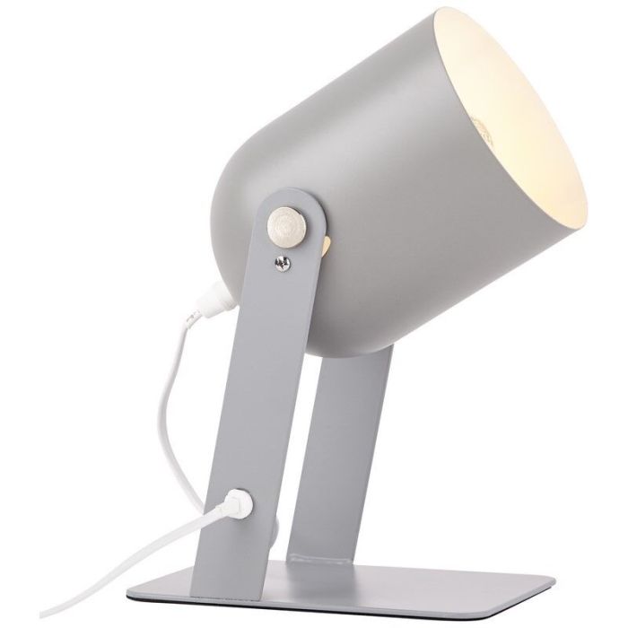 Modern bordslampa grå, Arlette, med brytare
