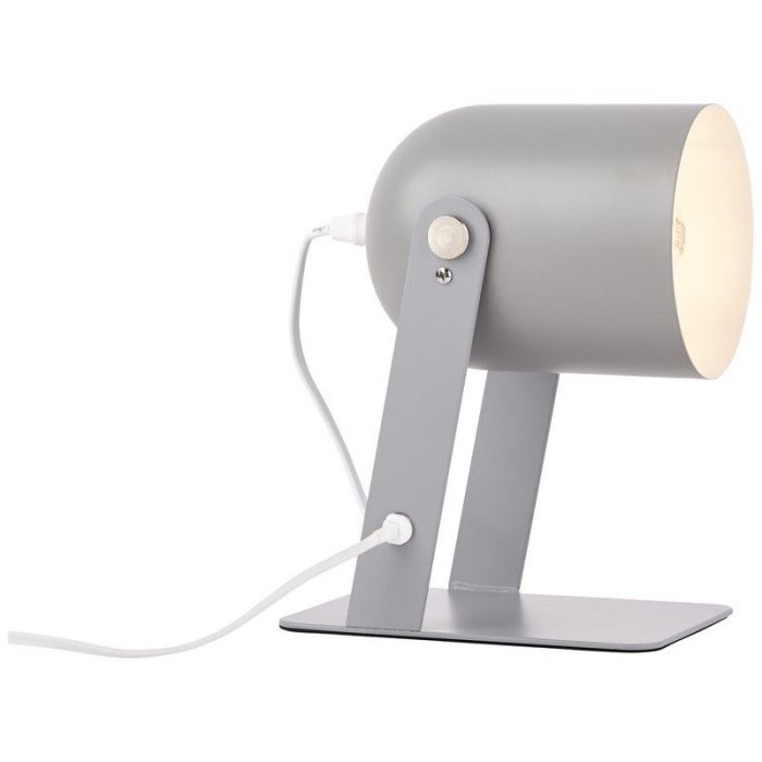 Modern bordslampa grå, Arlette, med brytare