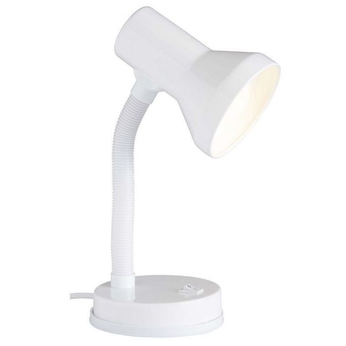 Plast skrivbordslampa vit, Loet, med brytare