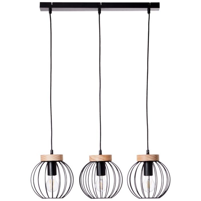 Trä fönsterlampa svart, Donato