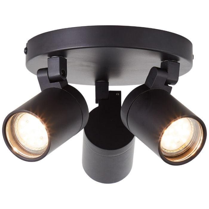 Modern spotlight tak svart, Myrle, IP44