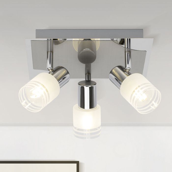 Metall spotlight tak krom, Blake, 28W, 2700K LED