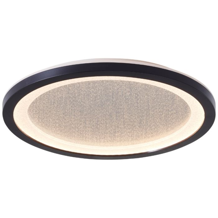 Modern LED panel taklampa svart, Yamal, 16W, 3000K LED