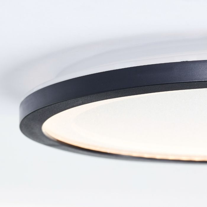 Modern LED panel taklampa svart, Yamal, 16W, 3000K LED
