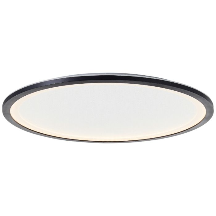 Modern LED panel taklampa svart, Yamal, 36W, varm till kall vit justerbar LED, met fjärrkontroll