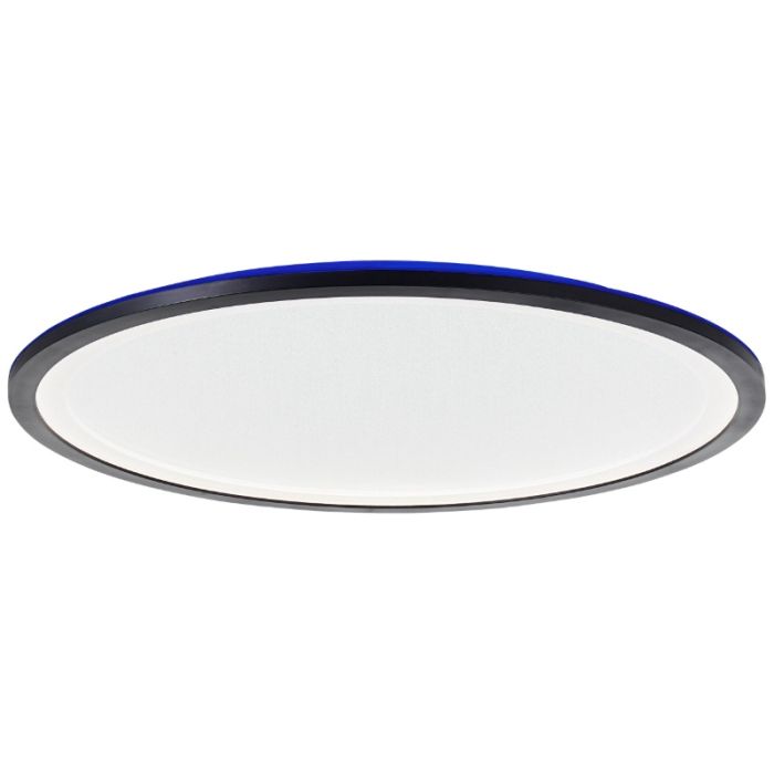 Modern LED panel taklampa svart, Yamal, 36W, varm till kall vit justerbar LED, met fjärrkontroll