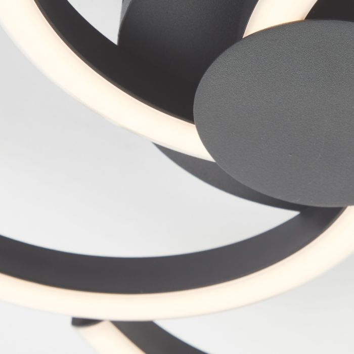 Design taklampa svart, Somia, 22W, 3000K LED
