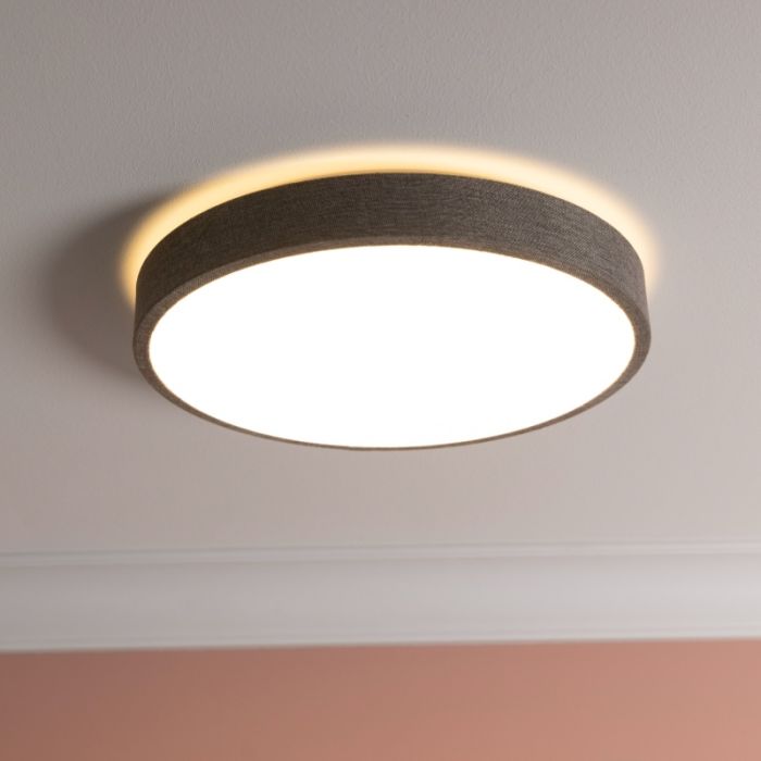 Rustik plafond grå, Soeraya, 24W, 3000K LED, 3 stegs dimmer