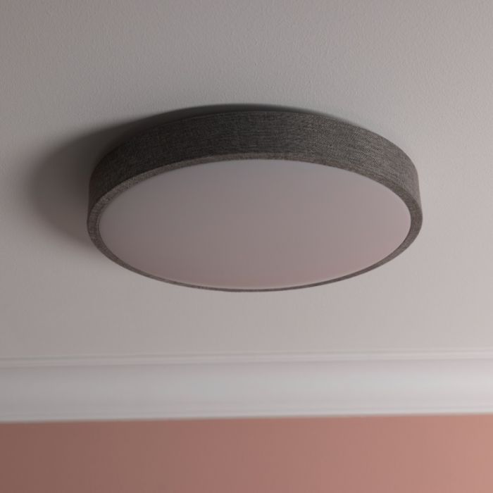 Rustik plafond grå, Soeraya, 24W, 3000K LED, 3 stegs dimmer