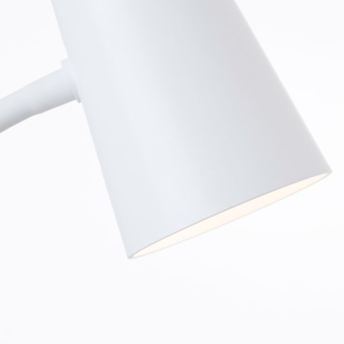 Plast klämlampa vit, Musab, 7W, 3000K LED, 3 stegs dimmer