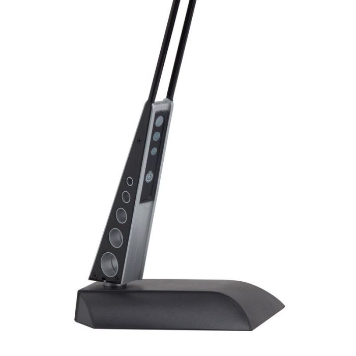 Design skrivbordslampa krom, Leyana, 1W, 5000K LED, med beröringsdimmer
