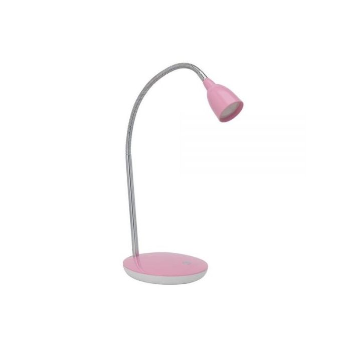 Plast skrivbordslampa rosa, Kit, 3W, 3000K LED, med brytare
