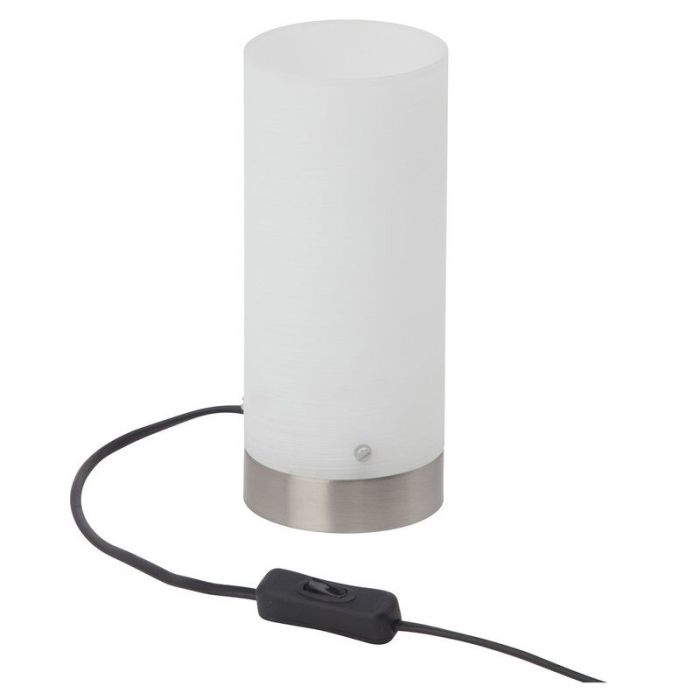 Glas bordslampa vit, Mexi, 3W, 3000K LED, med brytare