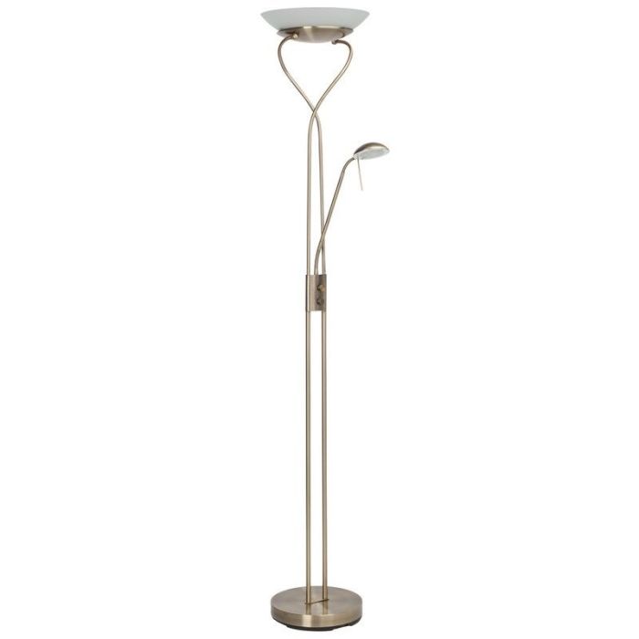 Modern läslampa golv mässing, Joann, 18W, 3000K LED, med brytare