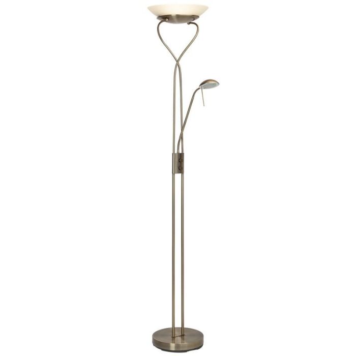 Modern läslampa golv mässing, Joann, 18W, 3000K LED, med brytare