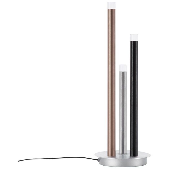 Modern bordslampa silver, Olivia, 3,5W, 3000K LED, med brytare