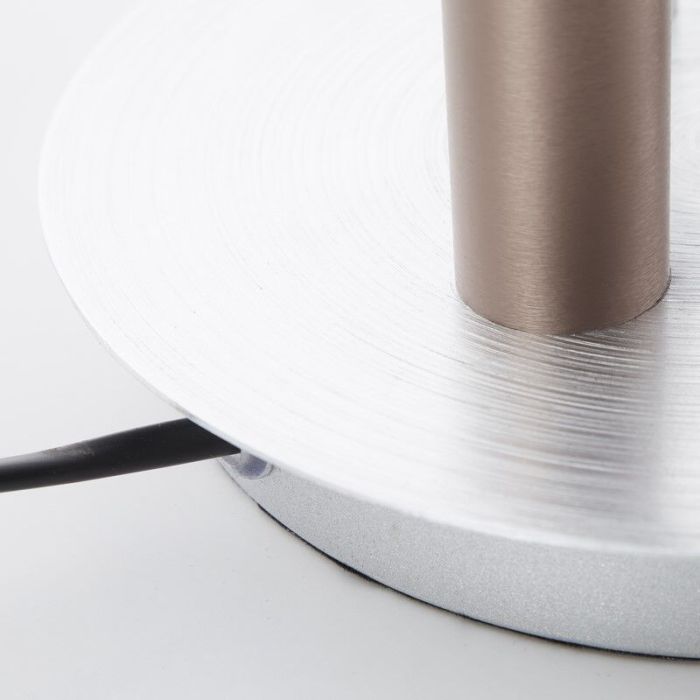 Modern bordslampa silver, Olivia, 3,5W, 3000K LED, med brytare
