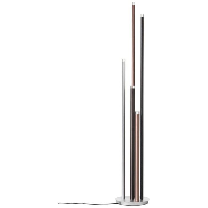 Modern golvlampa silver, Olivia, 4W, 3000K LED, med brytare