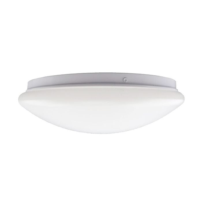 Plast taklampa med sensor vit, Djalissa, 12W, 3000K LED, IP44
