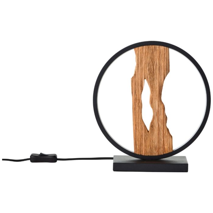 Rustik bordslampa trä, Raynor, 7,5W, 3000K LED, med brytare