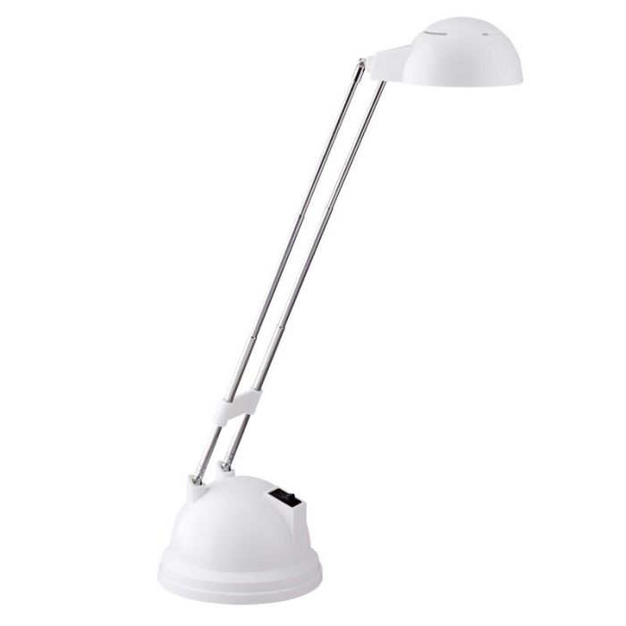 Modern skrivbordslampa vit, Louna, 6W, 2700K LED, med brytare