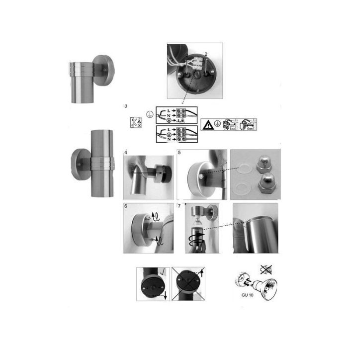 Modern utelampa krom, Jaycie, 3W, 3000K LED, IP44