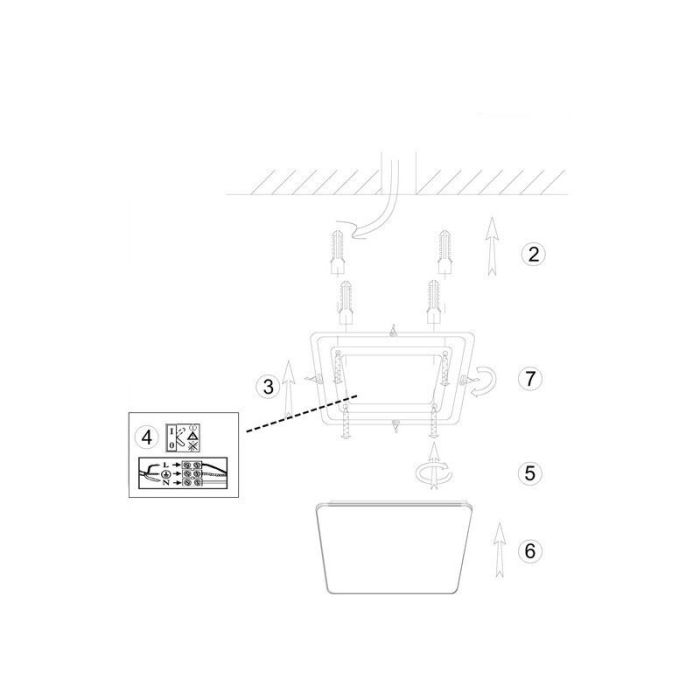 Design taklampa vit, Isa, 24W, 3000K LED