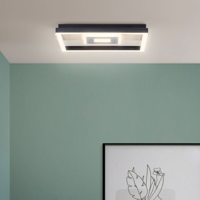 Design taklampa svart, Zakiya, 24W, 3000K LED