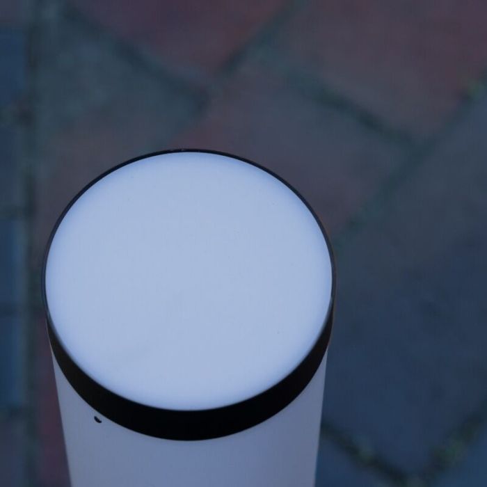 Metall golvlampa utomhus med rörelsesensor svart, Meis, IP44