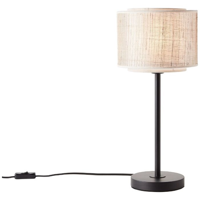 Rustik bordslampa beige, Gerbert, med brytare