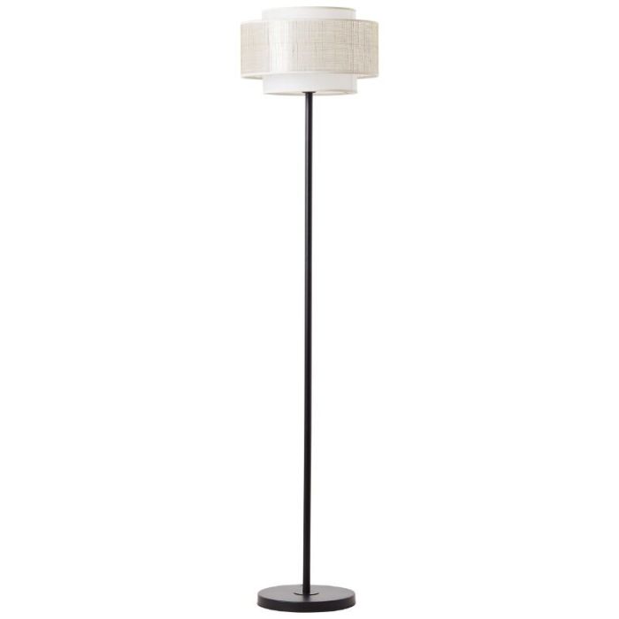 Rustik golvlampa beige, Gerbert, med brytare