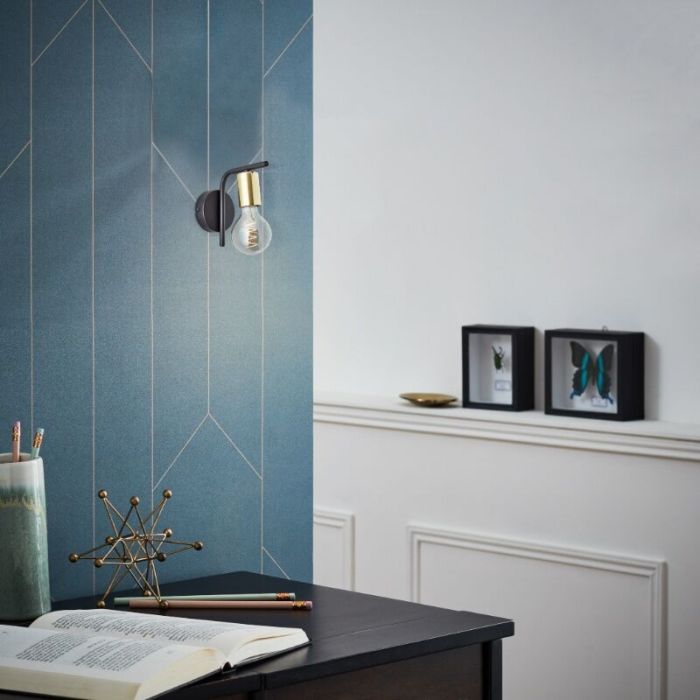 Modern väggspotlight mässing, Lakeisha