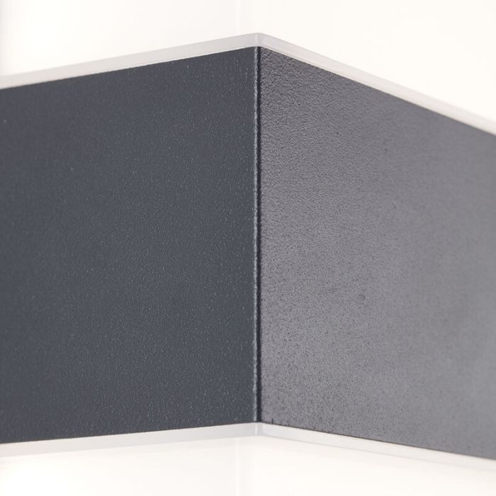 Modern utomhus vägglampa med rörelsesensor antracit, Birol, 7,5W, 4000K LED, IP44