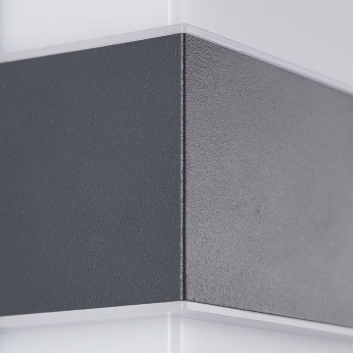 Modern utomhus vägglampa med rörelsesensor antracit, Birol, 7,5W, 4000K LED, IP44