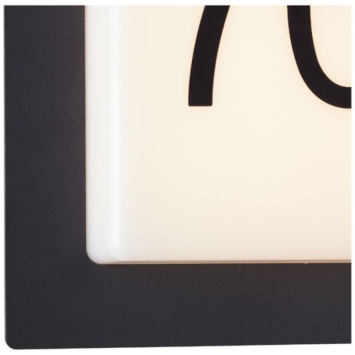 Aluminium husnummer lampa svart, Nurcan, 9W, 3000K LED, IP44
