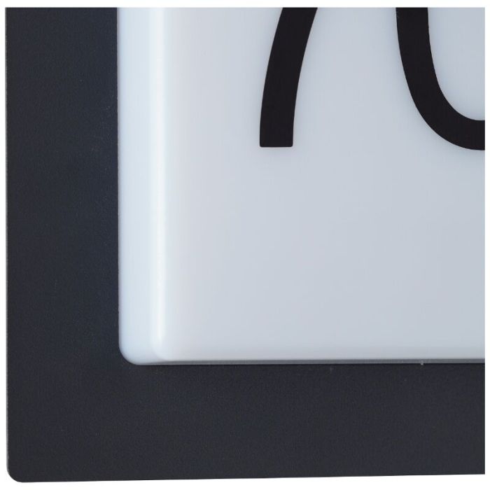Aluminium husnummer lampa svart, Nurcan, 9W, 3000K LED, IP44